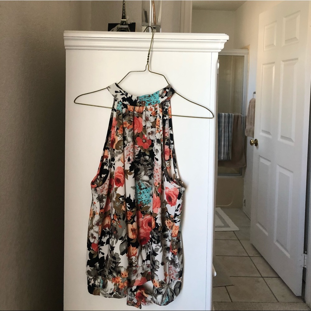 Papaya floral blouse